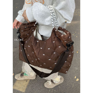 Fall and Winter South Korea down Bag Bag Female 2024 New Arrival Tide Fashion Quilted down Bag Casual Nylon Cloth Large Capacity Bag