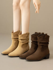 Josiny | Stacked Style Winter Mid-calf Boots Insulated
