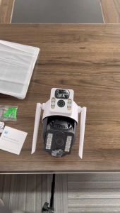 KANGZOG Solar Dual Lens CCTV Camera S03 For House Outdoor 360 cctv camera Connect Wifi Wireless with indoor HD 1080P