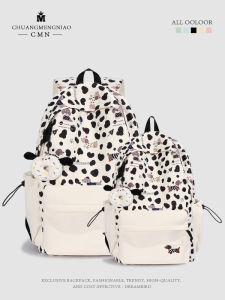 Adorable Large Capacity Backpack for High School Girls Cute Cartoon Design Double Shoulder Strap School Bag Casual Daily Use