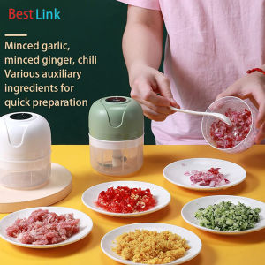 Blender Portable / Chopper Daging Dan Bumbu / Alat Penggiling penghalus bumbu Dapur Elektrik Tanpa Kabel Mini Chopper 250ML
