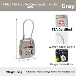 Pacsafe | TSA Compliant Combination Travel Lock