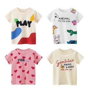 Kids Tshirt Cute Tops Design: Comfortable & Fashionable High-Quality Cotton for Girls 2-8 Years Old
