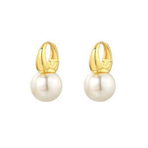 Elegant Pearl Drop Earrings Womens Fashion Jewelry Unique Personality Australian White Powder Color Light Luxury Sensation