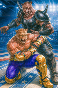 Bandai | Oil Painting Fierce Beast Fighter Wrestling Ring By Number DIY Wall Decor for Living Room Bedroom Home Decor Gift No Frame