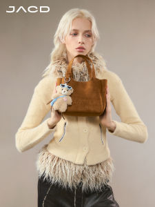 BROWN CROCKERY BASKET SHOULDER BAG for WOMEN JACD ORIGINAL DESIGN 2025 FALL COLLECTION WATERPROOF TOTE BAG Durable Ladies Bag