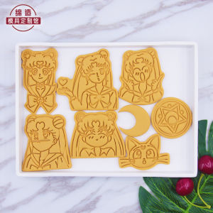 Mold Baking Tools 3D Press Style Cartoon Sailor Moon Baking DIY Home Use Rabbit Shaped Sugar Cookie Molds Baking Utensils