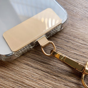 【0.3mm Ultra-Thin Stainless Steel】Metal Mobile Phone Lanyard Clip Mobile Phone Sling Anti-Lost And Anti-Fall Hanging Piece Gasket Strap Fixed Card Patch Running Mountain Climbing