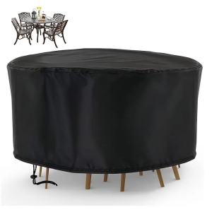 1pc Round Patio Furniture Covers Waterproof Outdoor Furniture Set Covers For Patio Table Garden Round Table Dining Cover