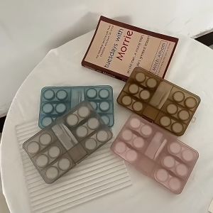 Tempat softlen case isi 6 pasang komplit isi dengan tabung penjepit kotak persegi panjang simple