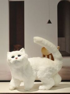 Realistic Cat Doll Animal Model Home Decoration Ornaments Creative Wedding Gifts Craftwork Static Toy for All Ages Plastic Material