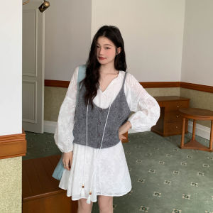 Knitted Vest Top Gray Summer