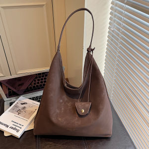 Elegant Large Capacity Underarm Womens Bag 2025 New Fashion Suede Commuter Single Shoulder Bag Retro Tote Bag