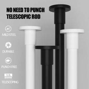 LUXU Curtain Rods Adjustable Punch-free Accessories Stainless Steel Adjustable Pole Rod Shower Curtain Rod