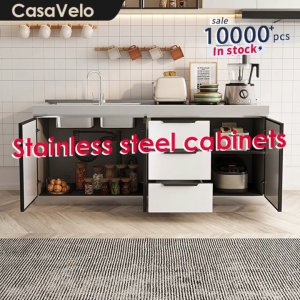 24 hours delivery Stainless Steel Kitchen Cabinets Stove Cabinets Kitchen Storage Cabinets Bowl Cabinets