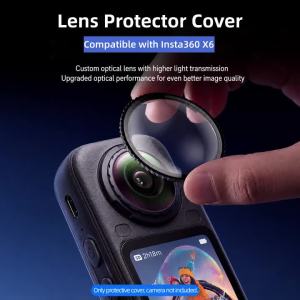 For Insta360 X6 PC Rotating Protective Mirror Anti-scratch Lens Cap Lens Guards Protector Transparent Cover Camera Accessories
