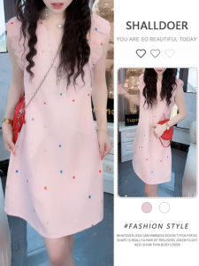 Shalldoer | ชุดเดรสแขนกุดผู้หญิงทรงเอเอวสูงสไตล์ใหม่สำหรับฤดูร้อนปี 2025 ทรงหลวมสบายๆ ชุดเดรสสั้นพิมพ์ลายแฟชั่น