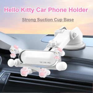 Sanrio | Sanrio HelloKitty New Cute Car Phone Holder Strong Suction Cup Base Dashboard Windshield GPS Navigation Mount Stand Case Bracket