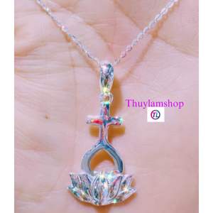 Dây chuyền mặt Thiên Tâm đài sen bình an may mắn bạc s925 vĩnh viễn bảo hành