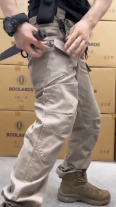Tactical Cargo Pants Mens Sports Workwear Waterproof Quick-Dry Multi-Pocket Outdoor Adventure Pants