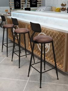 Commercial and Home Bar Stool with Backrest