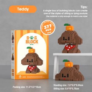 CONUSEA | Creative Mini Building Block Kids Toy DIY Assembly Dog Snake Panda Animal Puzzle Toys Model Micro Block Bricks Home Decor Gifts
