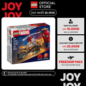 LEGO SUPERHEROES 76335 Đồ Chơi Lắp Ráp Mô Tô Ghost Rider Và Spider-Man (72 chi tiết)