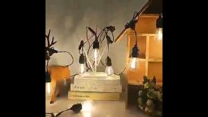 Solo Fairy String Lights LED Christmas Decoration Light Bulb IP65 Outdoor Waterproof Patio Lamp Wedding Garland Light