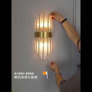 Retail and wholesale Living Room Wall Lamp Background Corridor Bedroom Bedside Crystal Post -Modern Luxury Sconce Light