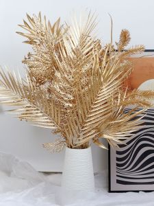 Gold Flower Material Ginkgo Leaf Eucalyptus Red Fruit New Year Festive Luck Bucket Artificial Flowers Decor Wedding Arrangement