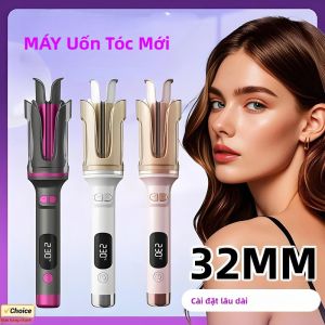 Máy Làm Xoăn Tự Động 2025 32MM Hai Khe Ion Âm Điều Khiển Nhiệt Độ Kỹ Thuật Số Thiết Kế Nhỏ Gọn Tiện Dụng Khi Đi Du Lịch Dùng Được Cho Tóc Khô Và Tóc Ướt