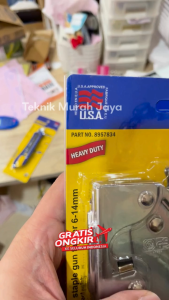 AMERICAN TOOL 8957834 Staples Tembak Stapler Gun Tacker 3 in 1 / 6 - 14mm Staple Jok 3 Way HEKTER