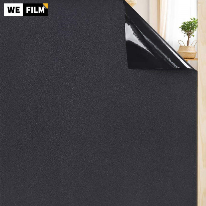 WEFILM Black Window Film Full Blackout Anti-UV Heat Insulation Static ...