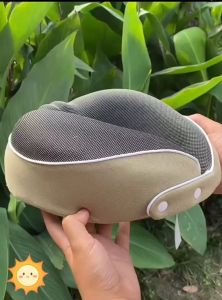 Luxerest Memory Cotton U-Shaped Magnetic Neck Pillow For Travel Machine Washable Comfortable Head & Cheeks Support