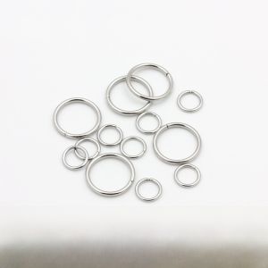 Non-Rusting Hypoallergenic Titanium Steel Stainless Steel Open Ring Adjustable Connector Ring for Bracelet Necklace DIY Accessories