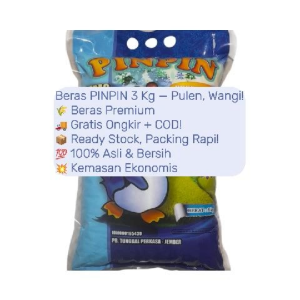Beras Pinpin Premium 3 Kg - Nasi Putih Pilihan Sehat