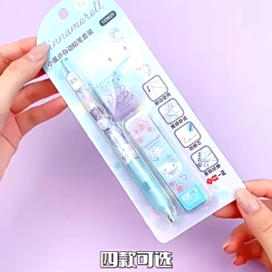 0.5mm Mechanical Pencil with Lead Refill and Eraser Kuromi My Melody Automatic Pencil Stationery Gift 3pcs Set