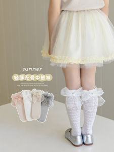 Girl Socks: Spring and Summer Thin Pure Cotton Kids Princess Style Tube Socks Mesh Breathable Summer Baby Girl Stockings