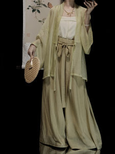 Original Hanfu Song Pants New Chinese Style Collared Shirt Song Waistcoat Daily Airplane Sleeve Han Elements Commute Style