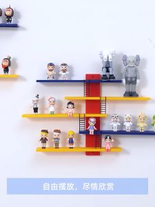 【Fanboxx】Figure Toy Display Stand Living Room Floating Shelves Display Ledge Wall Mounted Storage Shelf Blind Box Toy Ladder Display Rack