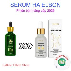 Serum HA ELBON - Thành Phần Thiên Nhiên - Cấp ẩm Ngăn Ngừa Lão Hóa Giúp Da Căng Mịn Trắng Sáng