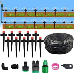 สวนหยดชลประทาน 1/ 4 Spiked Sprinkler ระบบรดน้ําอัตโนมัติชุดสําหรับบอนไซหม้อพืชดอกไม้ผักเรือนกระจก