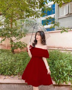 NEW ALILA MIDI DRESS KOREA SABRINA BKK PESTA PARTY