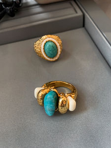 CAFFTI | Elegant Retro Aventurine Ring