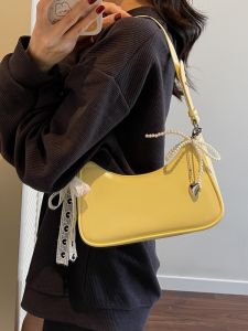 Fashionable Summer Womens Handbag Soft PU Leather Single Shoulder Bag Versatile Trendy Commuter Underarm Bag Quality Texture