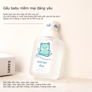 Nước Hoa Xịt Thơm BEAR BABY trẻ em 50ml (tránh muối đốt cho bé) Randy