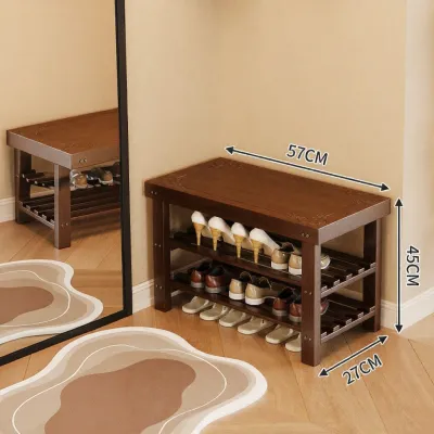 YONGJUE | Entrance Shoe Bench with Built-in Shoe Rack