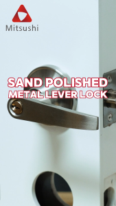 Mitsushi Door knobs Sand polished Door knobs silver stainless steel three bar room lock with 2 keys suitable for doors 30-45mm