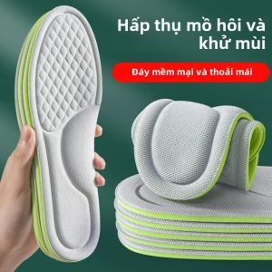 Đế Lót Giày Thể Thao 5D Massage Dành Cho Nam & Nữ Mềm Mại Thoáng Khí Giảm Sốc Khử Mùi Hỗ Trợ Vòm Chân