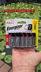 Vỉ 12 viên pin tiểu AA 1.5V Energizer MAX dùng cho chuột máy tính cửa từ remote micro đồ chơi